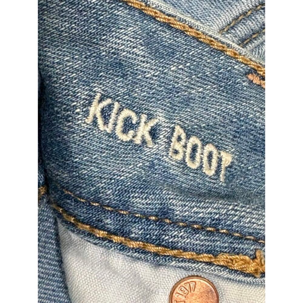 American Eagle Kick Boot Jeans Size 16 Short Blue Light Wash Stretch Denim - Picture 9 of 11